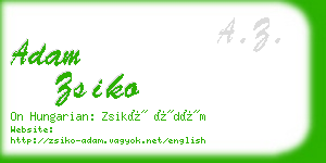 adam zsiko business card
